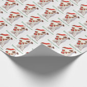 ブリタニースパニエル犬クリスマス ラッピングペーパー (角)