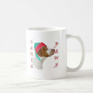 ブリタニースパニエル犬サンタポーズ コーヒーマグカップ