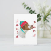 ブリタニースパニエル犬サンタポーズ シーズンポストカード (スタンド正面)