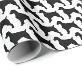 ブリタニースパニエル犬シルエットラッピング紙 ラッピングペーパー (ロールコーナー)