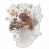 ブリタニースパニエル犬シール シール (正面)