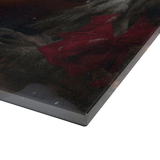 ブリタニースパニエル犬スノウィースリークリスマスデコール カッティングボード (角)