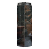 ブリタニースパニエル犬スノウィースリークリスマスデコール タンブラー (裏面)