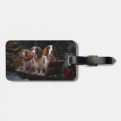 ブリタニースパニエル犬スノウィースリークリスマスデコール ラゲッジタグ (裏面横)