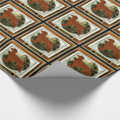 ブリタニースパニエル犬スポーツのドッグ ラッピングペーパー (角)