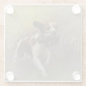 ブリタニースパニエル犬セラミックタイル飲料 ガラスコースター (裏面)