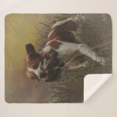 ブリタニースパニエル犬セラミックタイル飲料 シェルパブランケット (正面(横))