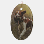 ブリタニースパニエル犬セラミックタイル飲料 セラミックオーナメント (左)