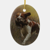 ブリタニースパニエル犬セラミックタイル飲料 セラミックオーナメント (正面)