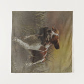 ブリタニースパニエル犬セラミックタイル飲料 タペストリー (正面(横))