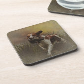 ブリタニースパニエル犬セラミックタイル コースター (左側)