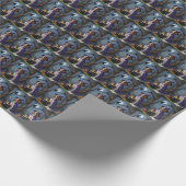 ブリタニースパニエル犬ドッグお洒落ハロウィン絵を描ズ ラッピングペーパー (角)