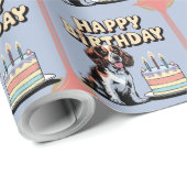 ブリタニースパニエル犬ドッグカラフル ラッピングペーパー (ロールコーナー)