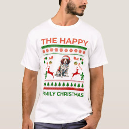 ブリタニースパニエル犬ドッグクリスマスハットクリスマス Tシャツ