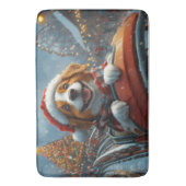 ブリタニースパニエル犬ドッグクリスマス バスマット (正面縦)