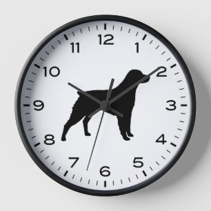 ブリタニースパニエル犬ドッグブリードシルエット 壁時計