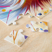 ブリタニースパニエル犬ドッグポートレートアクリルアートプリント ジグソーパズル (側面)