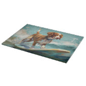 ブリタニースパニエル犬ビーチ絵画サーフィン カッティングボード (角)