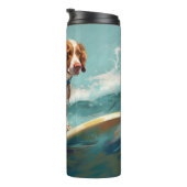 ブリタニースパニエル犬ビーチ絵画サーフィン タンブラー (回転右)