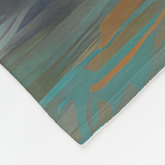 ブリタニースパニエル犬ビーチ絵画サーフィン フリースブランケット (角)