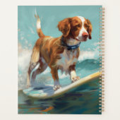 ブリタニースパニエル犬ビーチ絵画サーフィン プランナー手帳 (裏面)