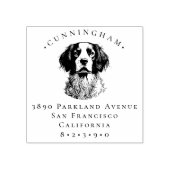 ブリタニースパニエル犬ペットドッグネームと差出人住所 ラバースタンプ (インプリント)