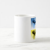 ブリタニースパニエル犬ポップ・アートのアート コーヒーマグカップ (中央)