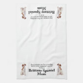 ブリタニースパニエル犬ママ キッチンタオル (縦)