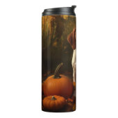 ブリタニースパニエル犬子犬オータムデライトカボチャ タンブラー (回転左)