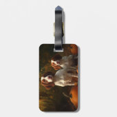 ブリタニースパニエル犬子犬オータムデライトカボチャ ラゲッジタグ (裏面縦)