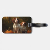 ブリタニースパニエル犬子犬オータムデライトカボチャ ラゲッジタグ (裏面横)