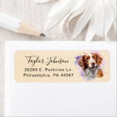 ブリタニースパニエル犬差出人住所ラベル ラベル (インサイチュ)