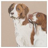 ブリタニースパニエル犬布 ファブリック (クローズアップ)