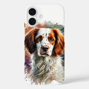 ブリタニースパニエル犬水彩 iPhone 16ケース
