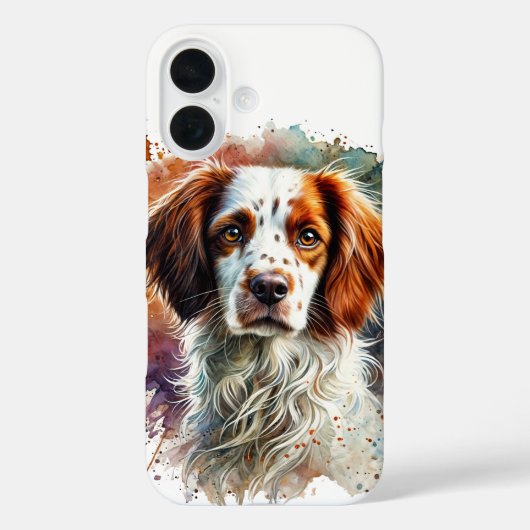ブリタニースパニエル犬水彩 Case-Mate iPhoneケース (裏面)