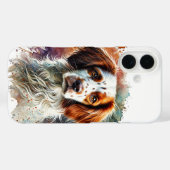 ブリタニースパニエル犬水彩 Case-Mate iPhoneケース (裏面 (横))