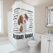 ブリタニースパニエル犬特性 シャワーカーテン (インサイチュ)