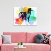 ブリタニースパニエル犬犬 キャンバスプリント (インサイチュ (リビング))