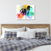 ブリタニースパニエル犬犬 キャンバスプリント (インサイチュ (寝室))