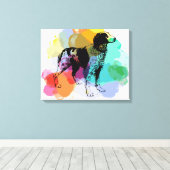 ブリタニースパニエル犬犬 キャンバスプリント (インサイチュ (ウッドフロア))