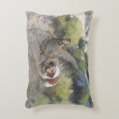 ブリタニースパニエル犬狩りチュカールパトリッジ，アート アクセントクッション (正面(垂直))