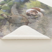 ブリタニースパニエル犬狩りチュカールパトリッジ，アート シェルパブランケット (3/4)