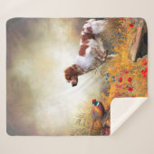 ブリタニースパニエル犬狩りフェアサン シェルパブランケット (正面(横))