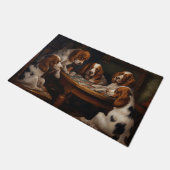 ブリタニースパニエル犬遊ドッグズトランプのポーカーアート ドアマット (アングル)