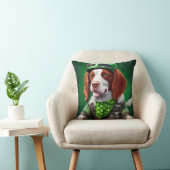 ブリタニースパニエル犬運転自転車セントパトリックの日 クッション (椅子)