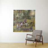 ブリタニースパニエル犬、ウッドコック狩り、アート タペストリー (インサイチュ)