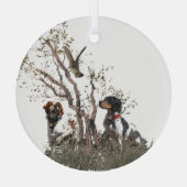 ブリタニースパニエル犬 ガラスオーナメント (裏面)