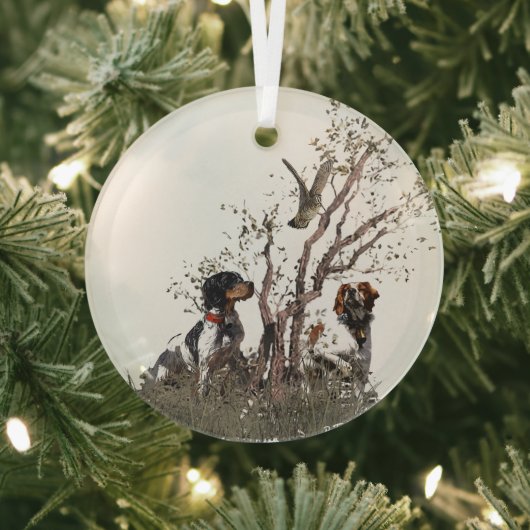ブリタニースパニエル犬 ガラスオーナメント (インサイチュ)