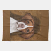 ブリタニースパニエル犬 キッチンタオル (横)