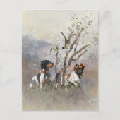 ブリタニースパニエル犬 シーズンポストカード (正面)